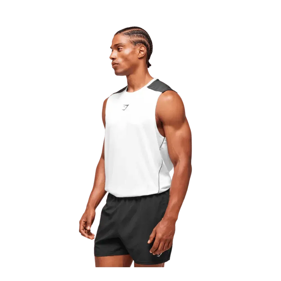 Gymshark Arrival Block Tank Regular Fit White