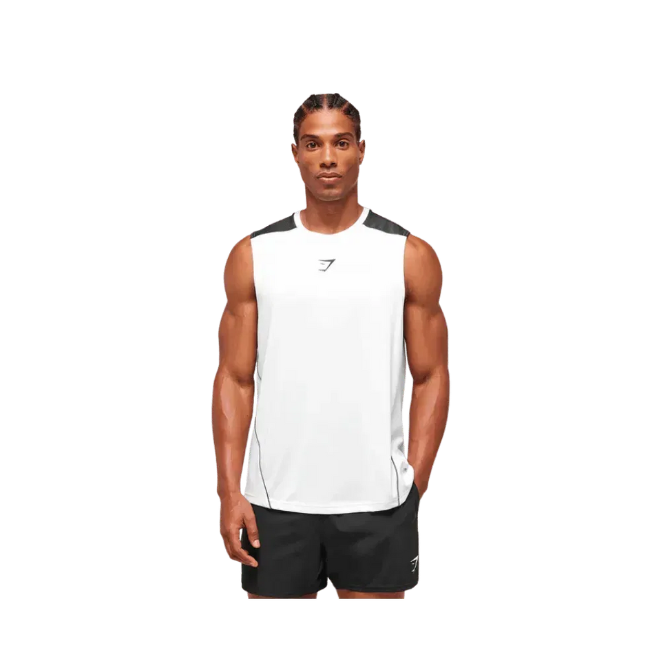 Gymshark Arrival Block Tank Regular Fit White
