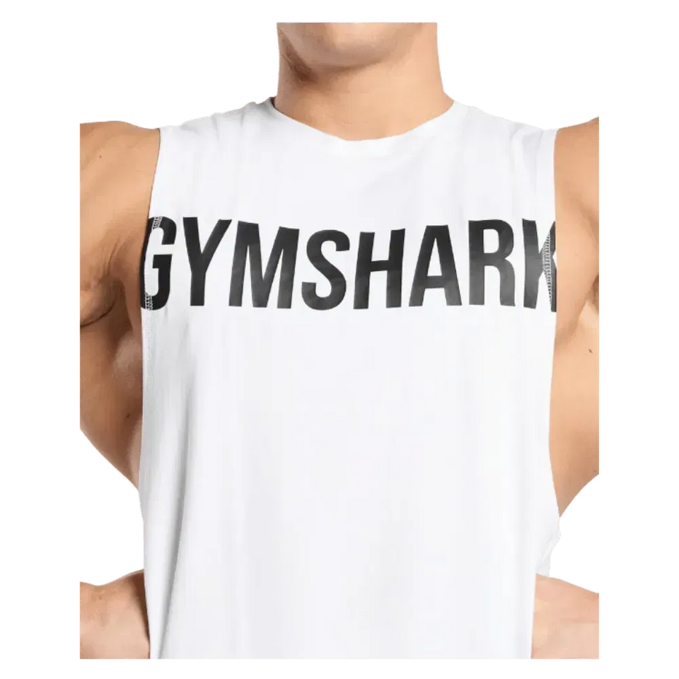 Gymshark Prime Drop Arm Tank White