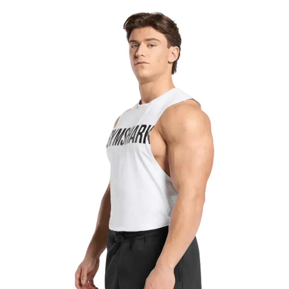 Gymshark Prime Drop Arm Tank White