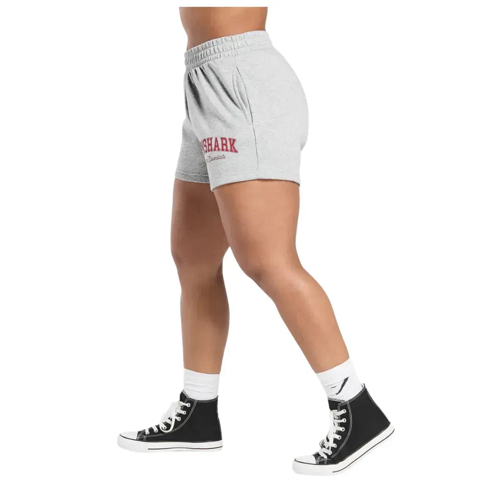 Gymshark Lifting Essentials Graphic Brushed 4' Shorts Light Grey Core MarlBlack