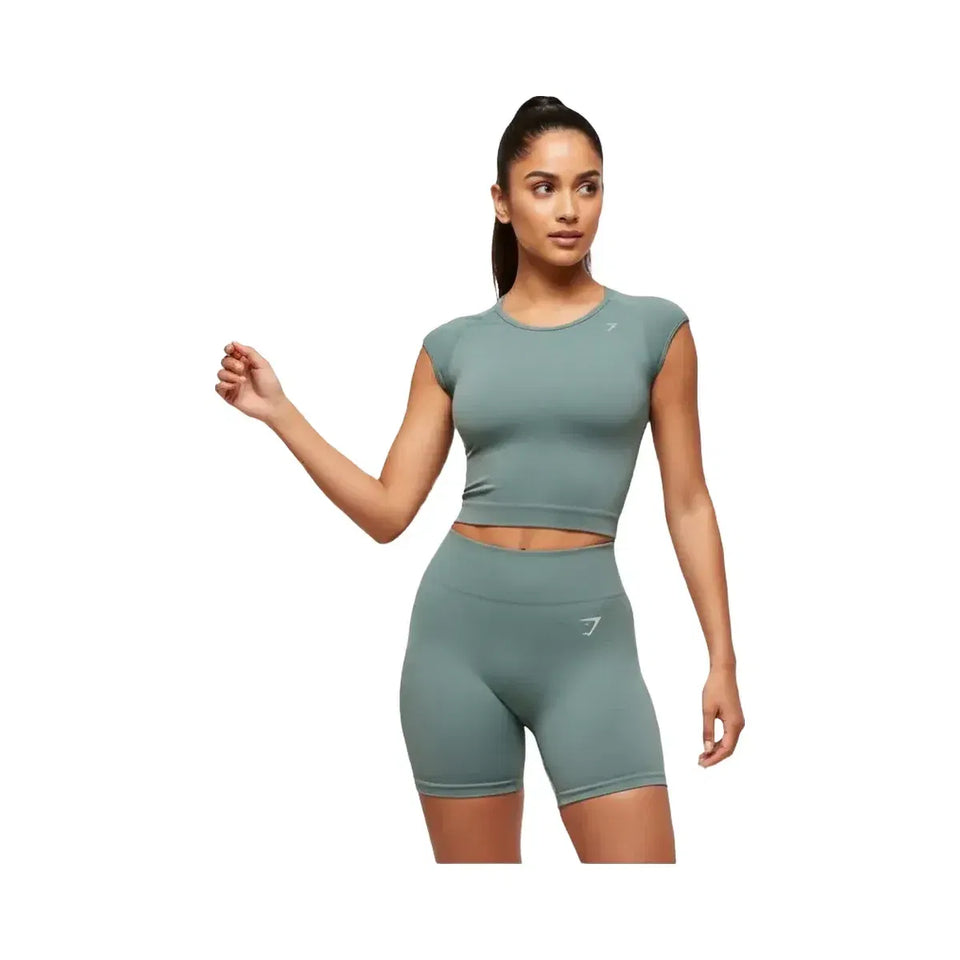 Gymshark Vital Scoop Neck Top Celeste Blue/Marl