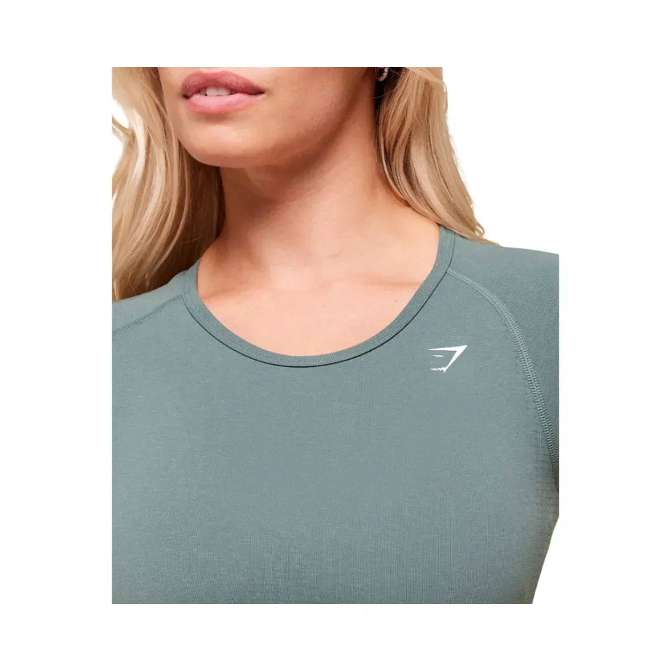 Gymshark Vital Scoop Neck Top Celeste Blue/Marl