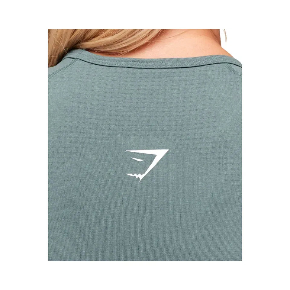Gymshark Vital Scoop Neck Top Celeste Blue/Marl