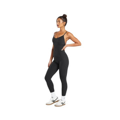 Gymshark Strappy All in One Full length Bodysuit Black