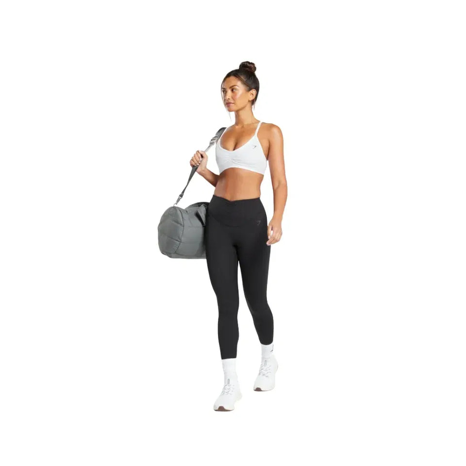 Gymshark Ruched Strappy Sports Bra Light Support White