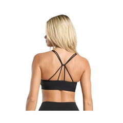 Gymshark Ruched Strappy Sports Bra Light Support Black