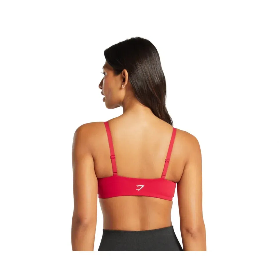 Gymshark Twist Front Bralette - Light Support Carmine Red