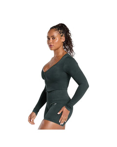Gymshark Gains Seamless Washed Zip Up Jacket Black