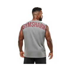 Gymshark Power Cut Off Tank Oversized Fit Charcoal Core Marl