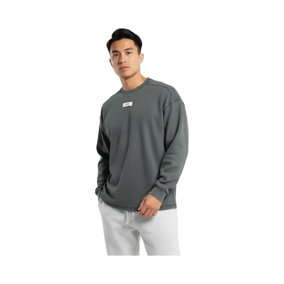 Gymshark Heavyweight Rib Crew Oversized Fit Asphalt Grey