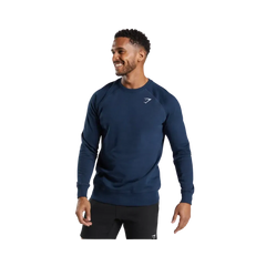 Gymshark Crest Sweatshirt Slim Fit Navy