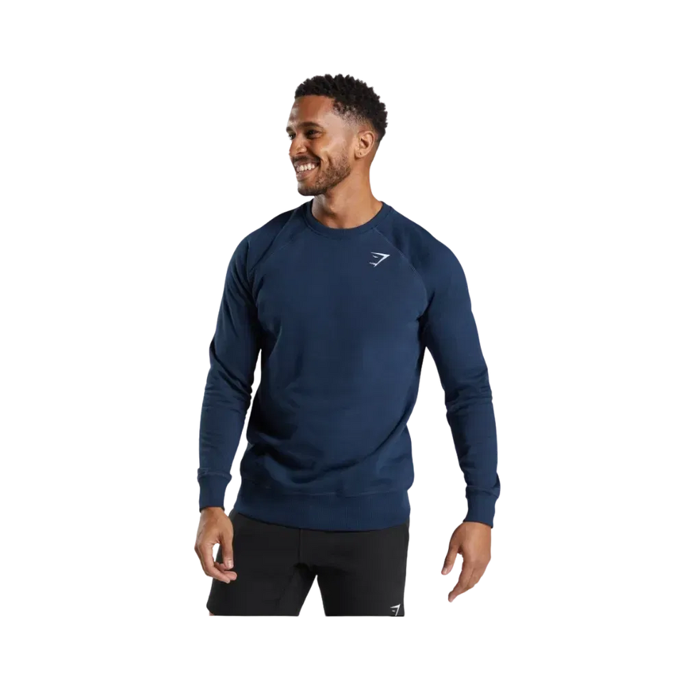 Gymshark Crest Sweatshirt Slim Fit Navy