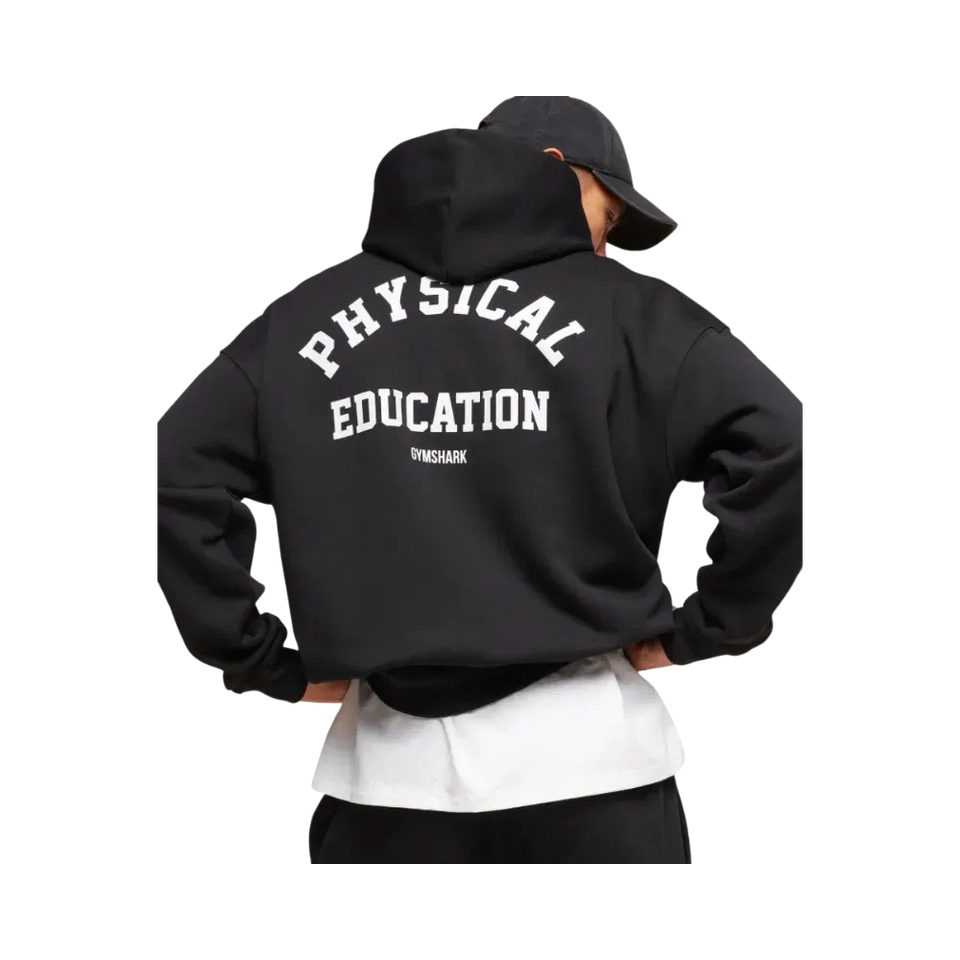 Gymshark Phys Ed Hoodie Oversized Fit Black
