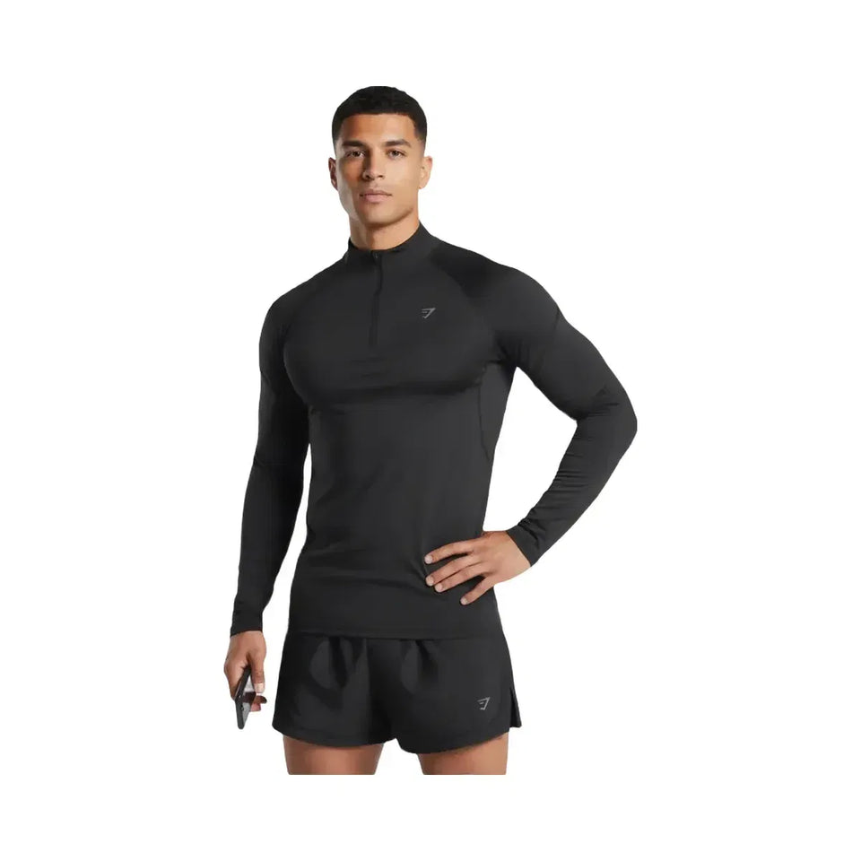Gymshark Performance 1/4 Zip Slim Fit Black