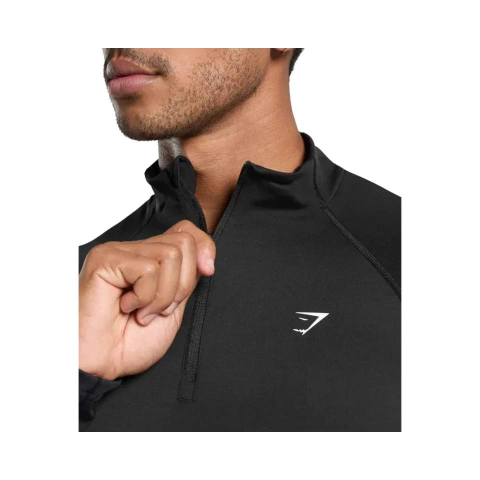 Gymshark Performance 1/4 Zip Slim Fit Black