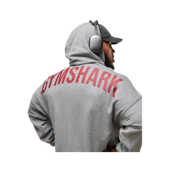 Gymshark Power Zip Up Hoodie Oversized Fit Charcoal Core Marl