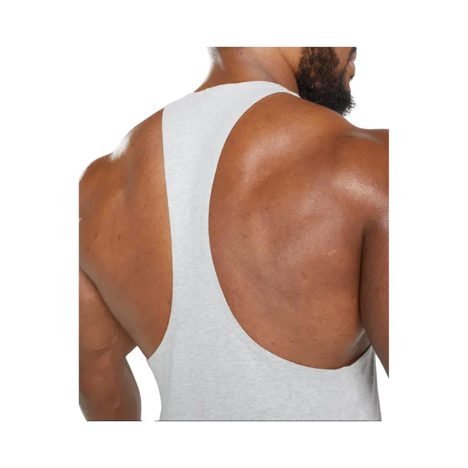 Gymshark React Stringer Slim Fit Light Grey Core Marl
