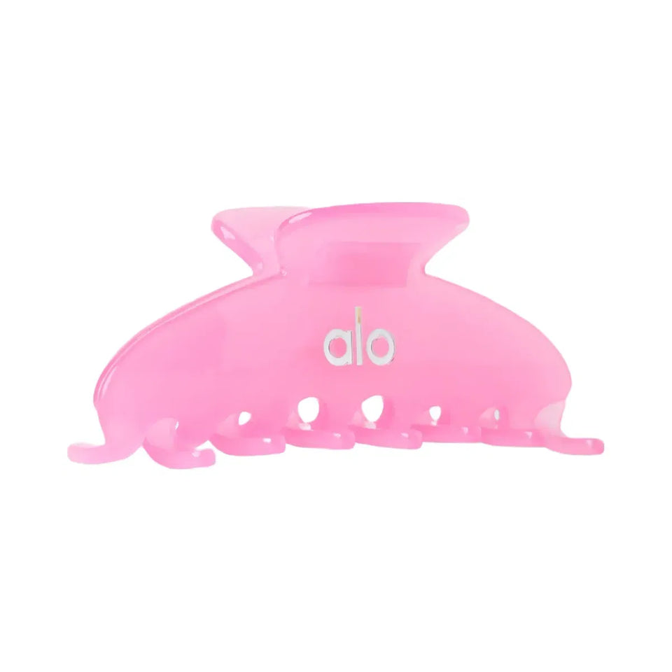 Alo 90's Claw Clip - Candy Heart Pink Clear