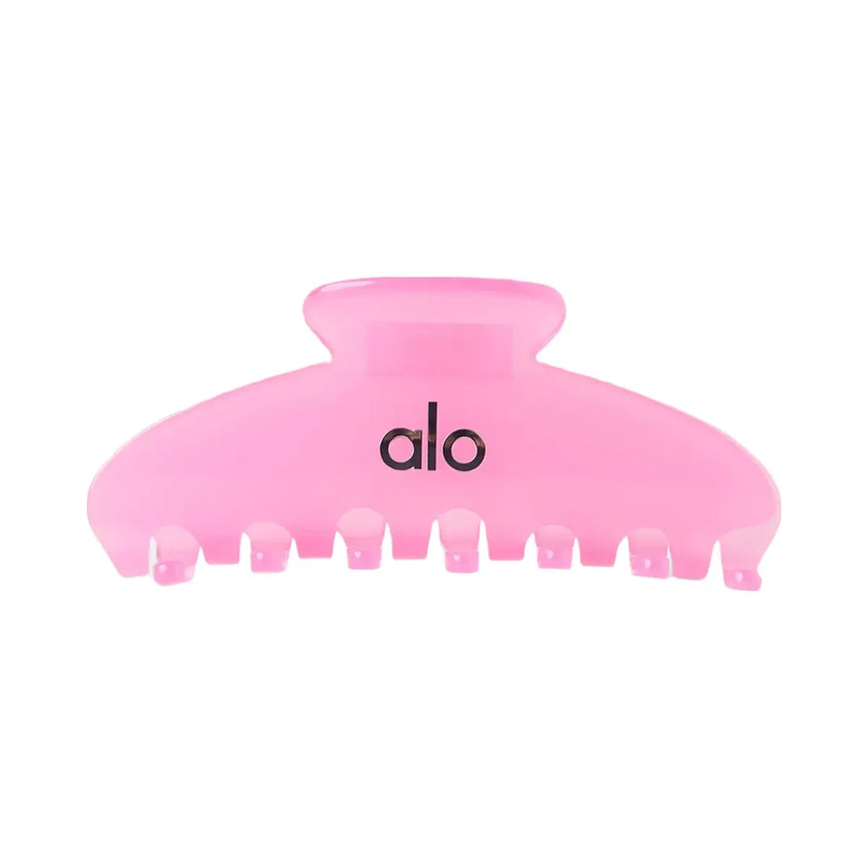 Alo 90's Claw Clip - Candy Heart Pink Clear