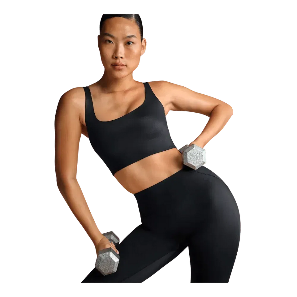 Nike x Skims Shine Women's Scoop-Neck Bra Top Obsedian