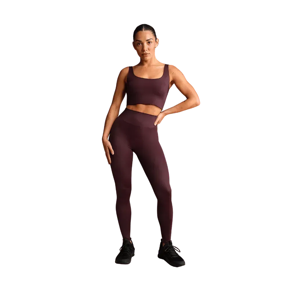 Nike x Skims Shine Women's Scoop-Neck Bra Top CURRANT