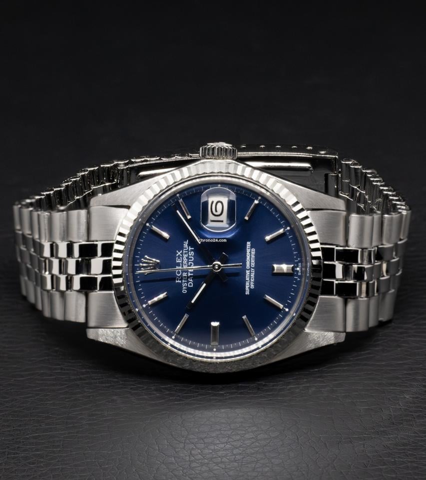 Rolex | Datejust | 1601 | Steel | 36 mm | Steel | Blue | Automatic