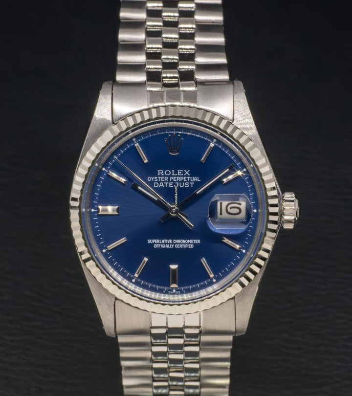 Rolex | Datejust | 1601 | Steel | 36 mm | Steel | Blue | Automatic