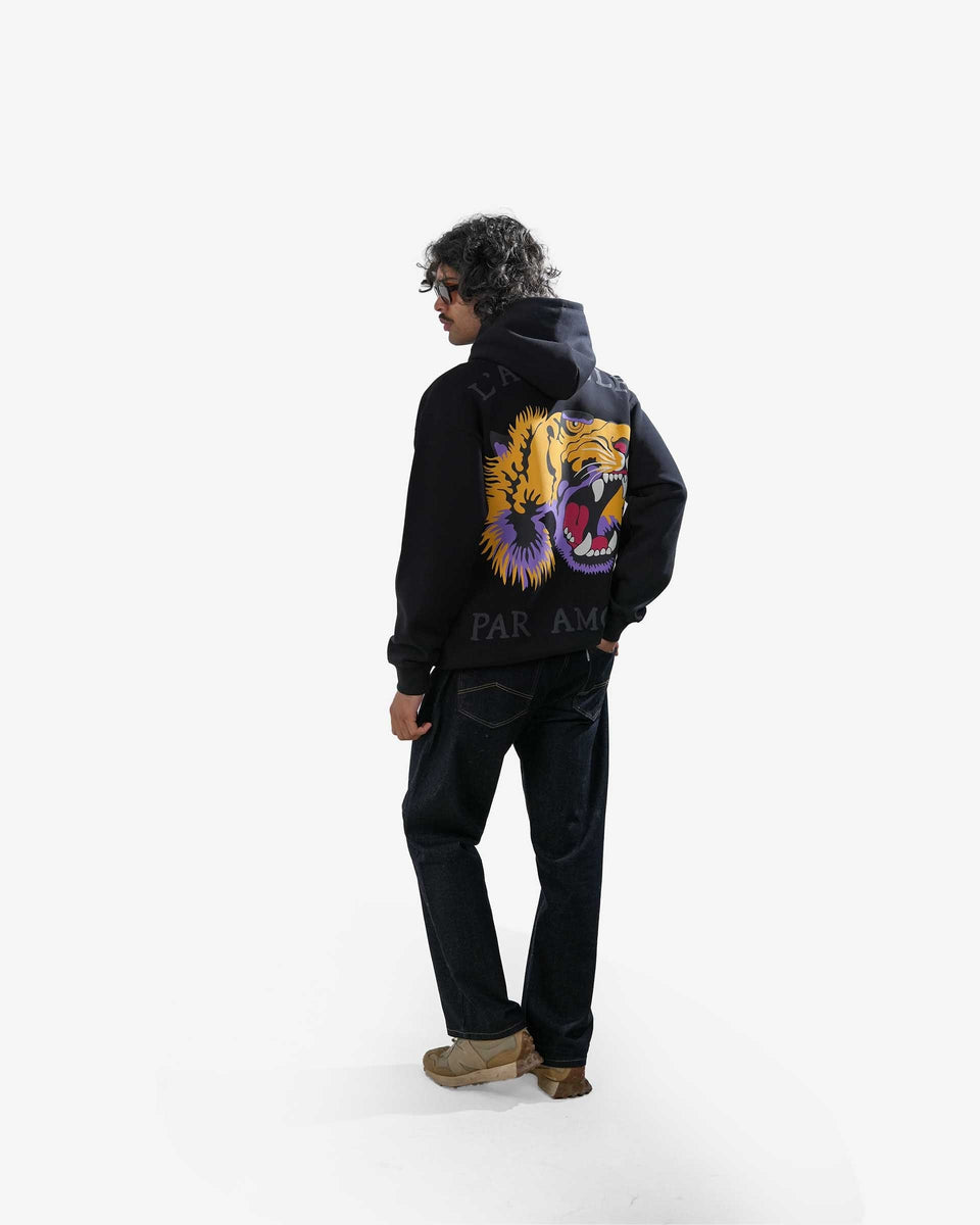 Ruthless - Black Oversized Printed Hoodie