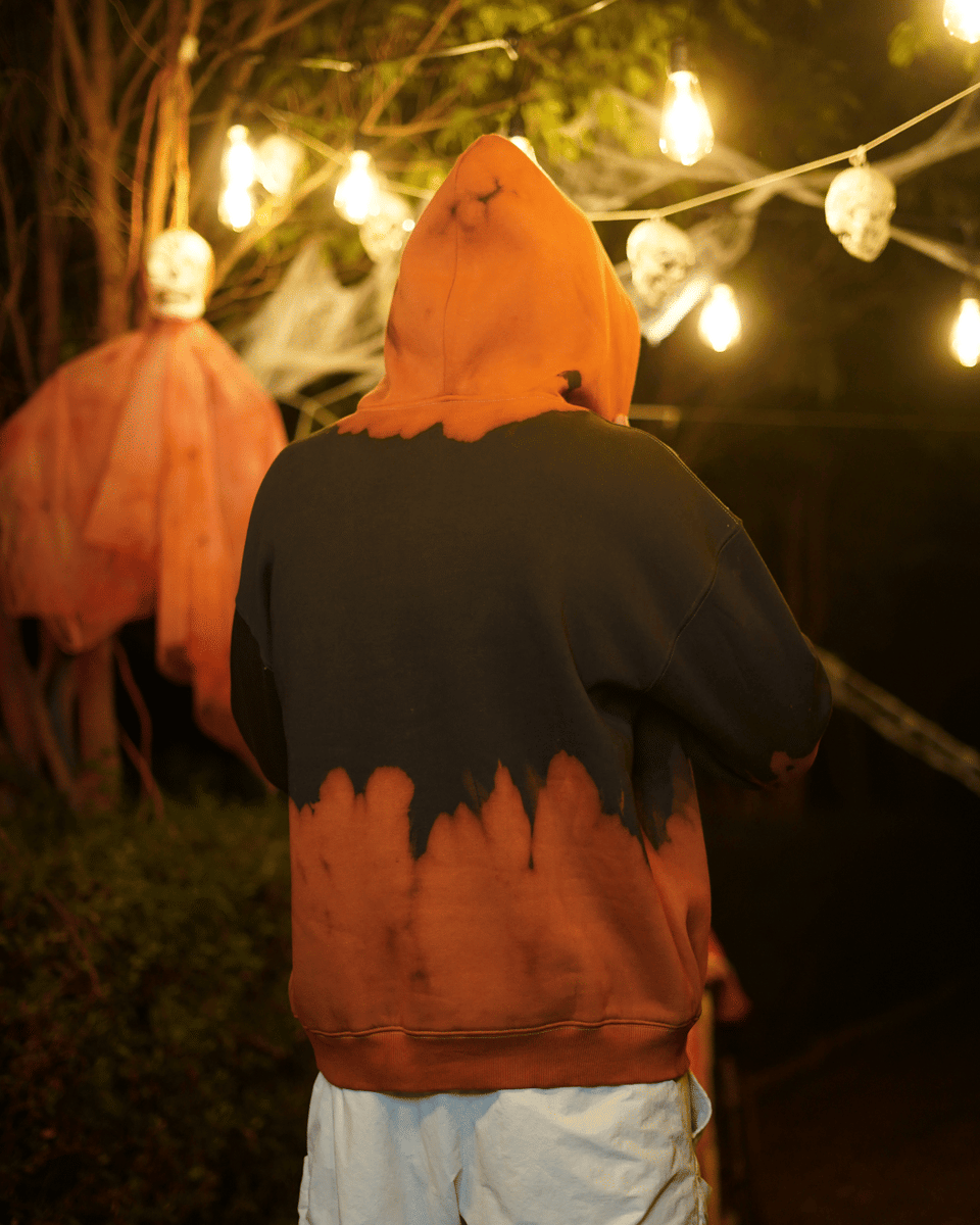 Ember Orange - Washed Oversized Zipper Hood