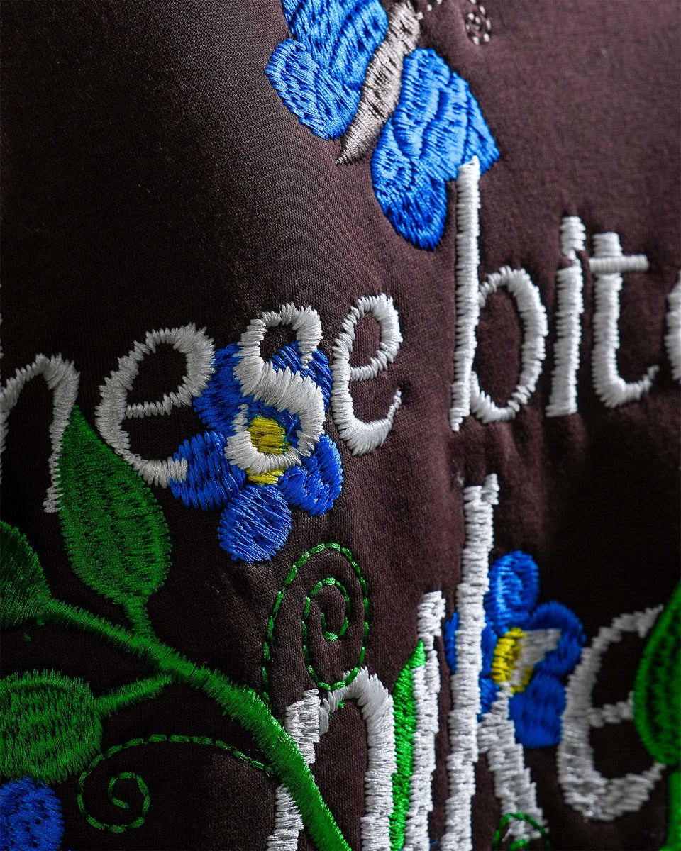 Bitch's Desire Hoodie - Coffee Oversized Embroidered Hoodie