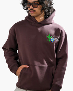 Bitch's Desire Hoodie - Coffee Oversized Embroidered Hoodie