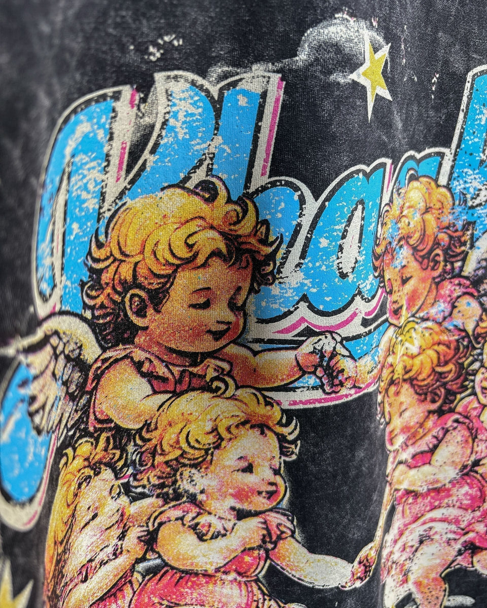 Angels - Black Washed Oversized T-shirt