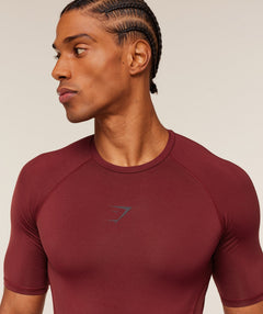 Gymshark Element Baselayer T-Shirt - Sets Red