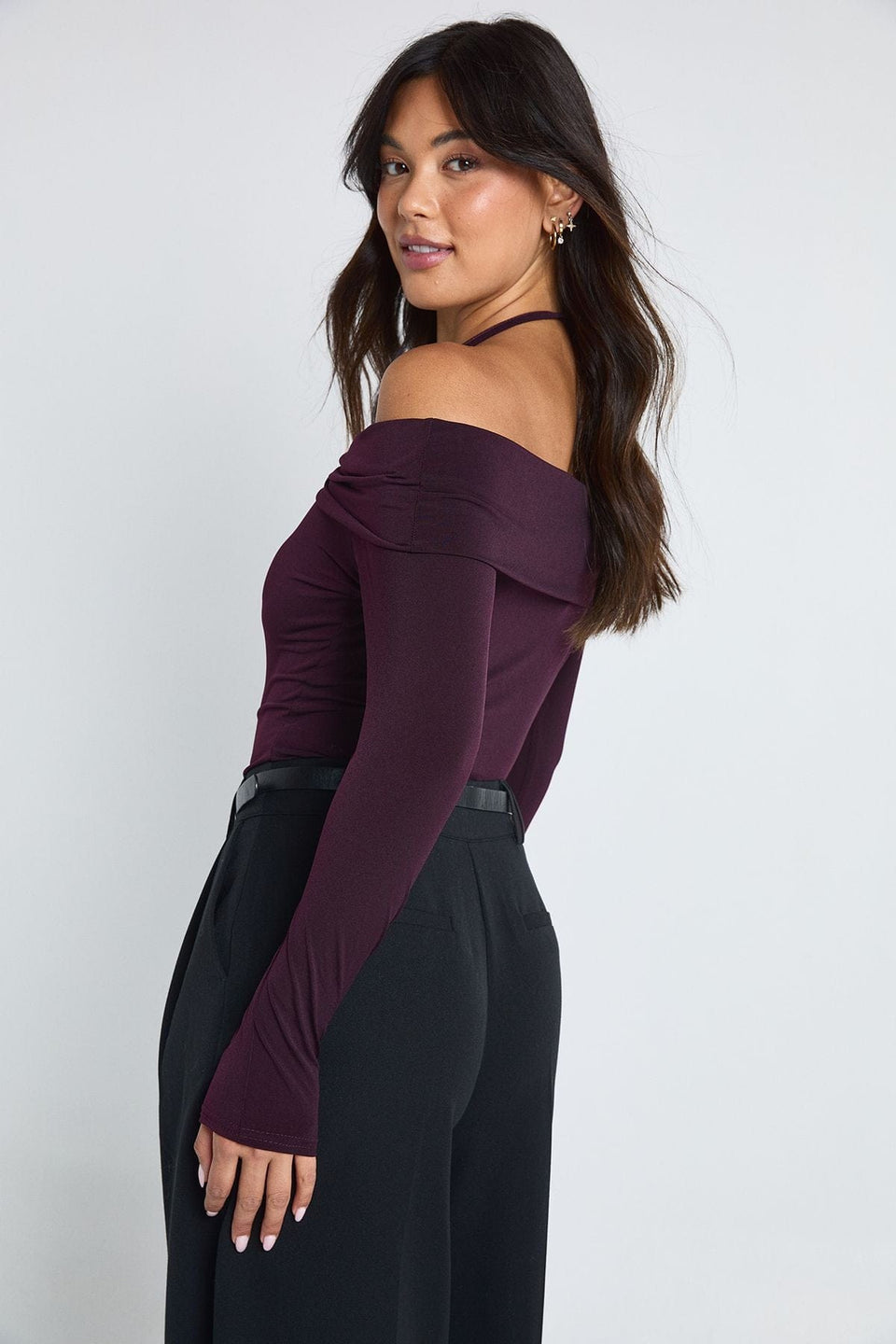 Slinky Bow Bardot Detail Top