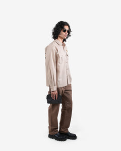 The County Club - Beige Embroidered Shirt
