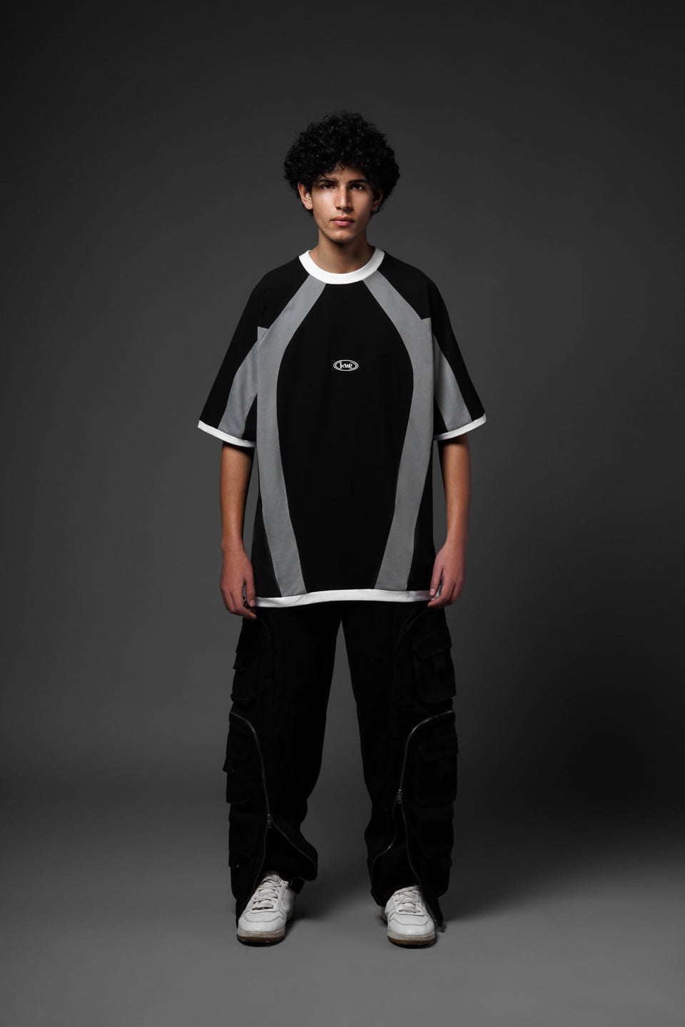 Panelled T-Shirt Black