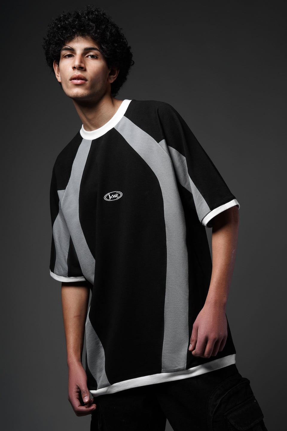 Panelled T-Shirt Black