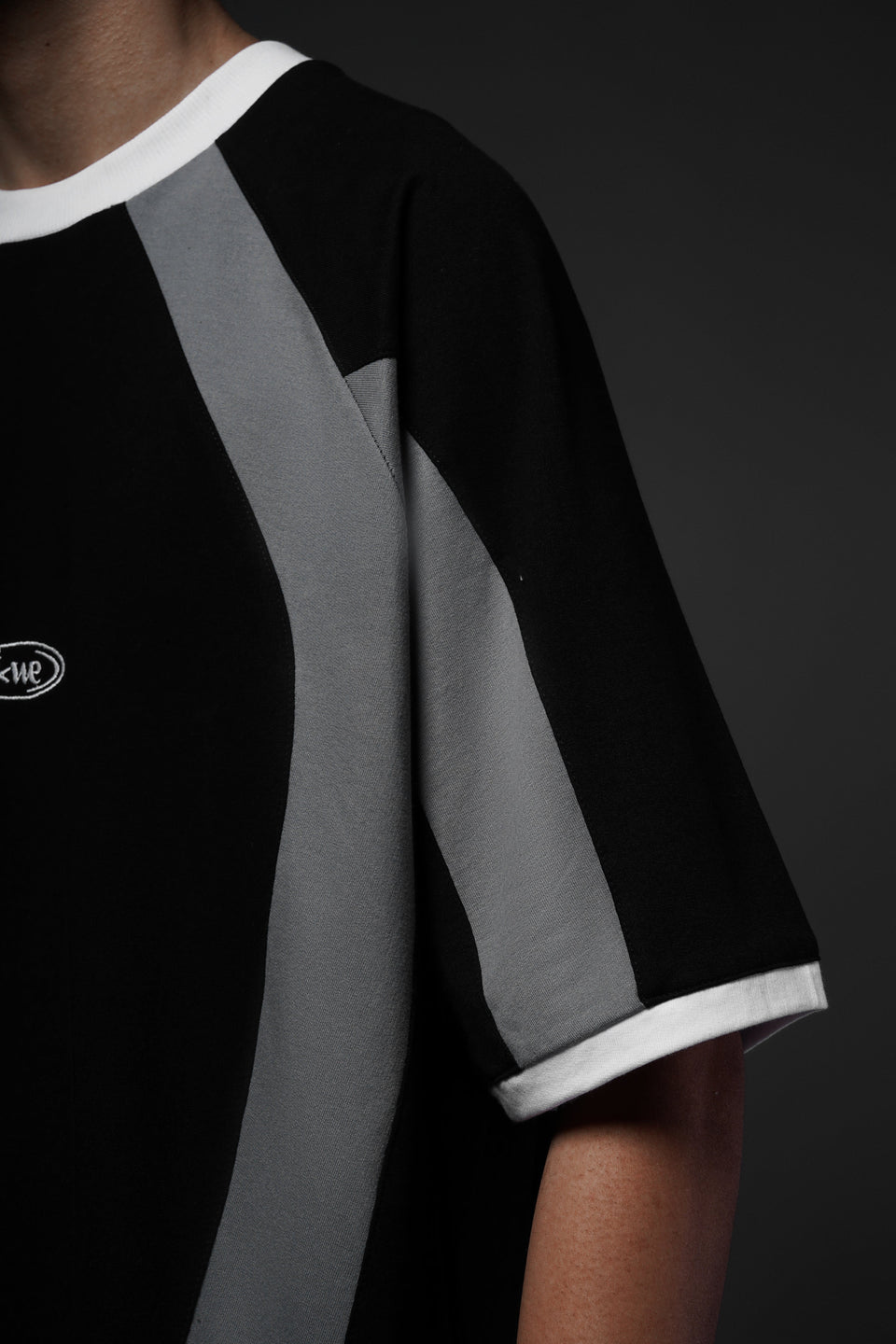 Panelled T-Shirt Black