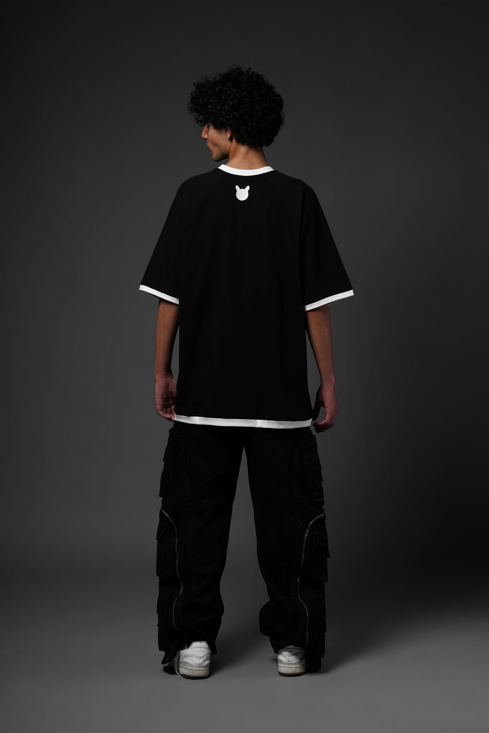 Panelled T-Shirt Black