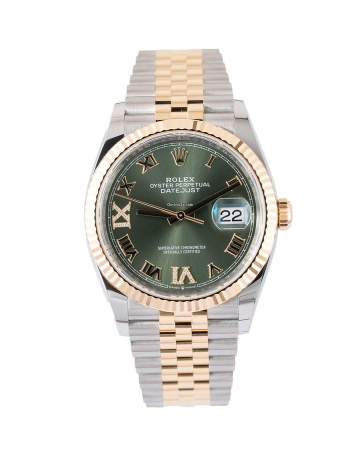 Rolex | Datejust | 126233 | Gold/Steel | 36 mm | Green | Automatic