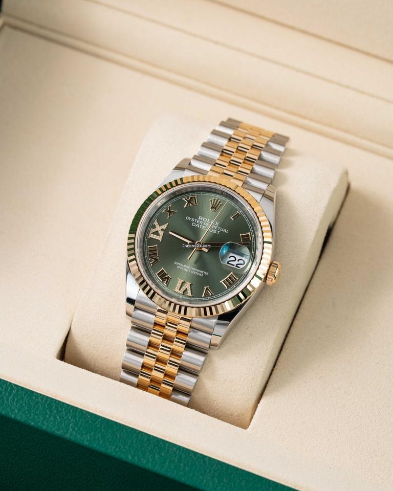 Rolex | Datejust | 126233 | Gold/Steel | 36 mm | Green | Automatic