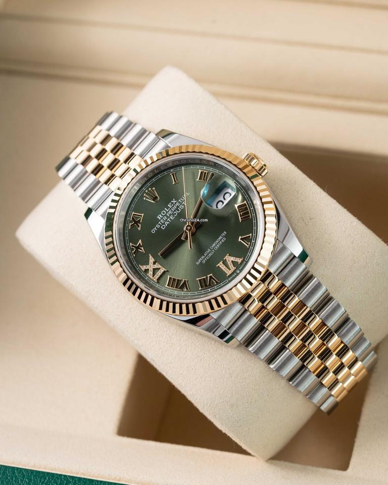 Rolex | Datejust | 126233 | Gold/Steel | 36 mm | Green | Automatic