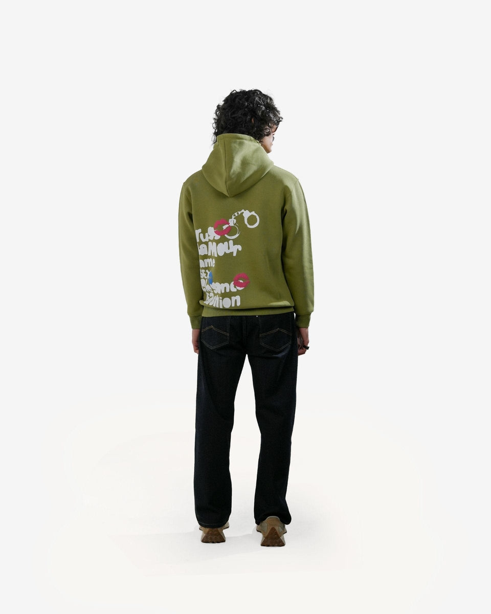 Chico' - Olive Printed Regular Fit Hoodie