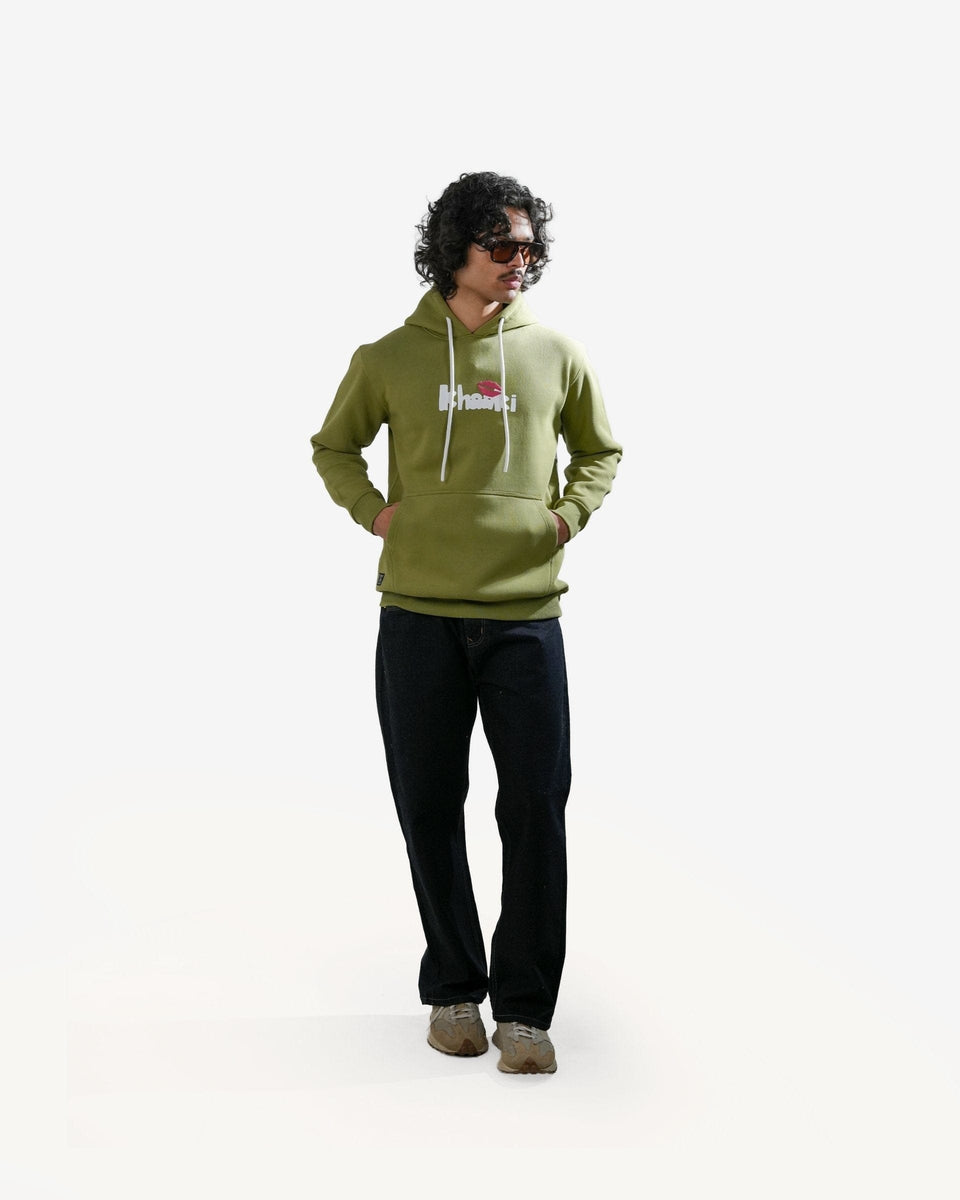 Chico' - Olive Printed Regular Fit Hoodie