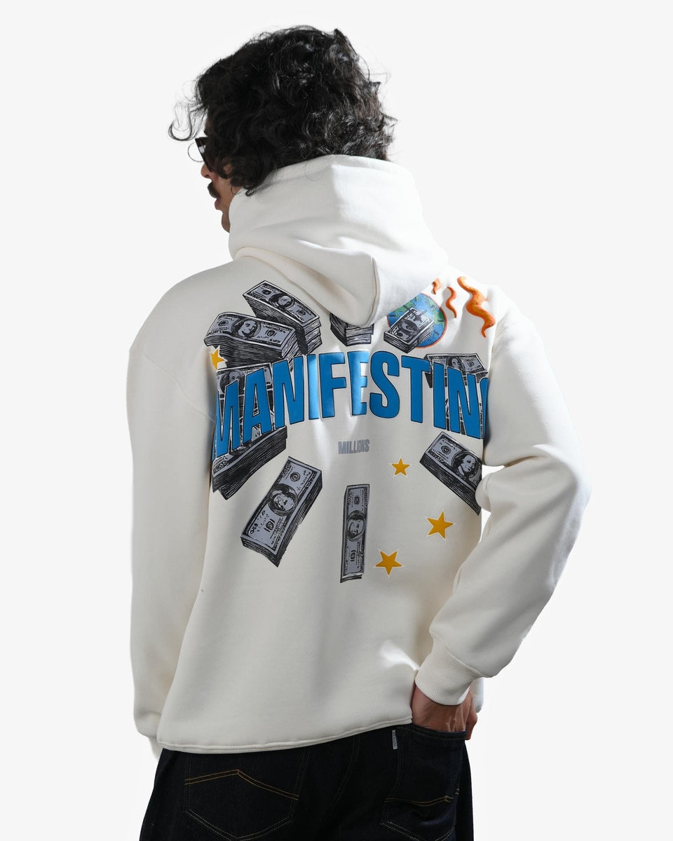 Selfmade - Off White Oversized Printed Hoodie