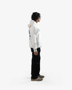 Selfmade - Off White Oversized Printed Hoodie