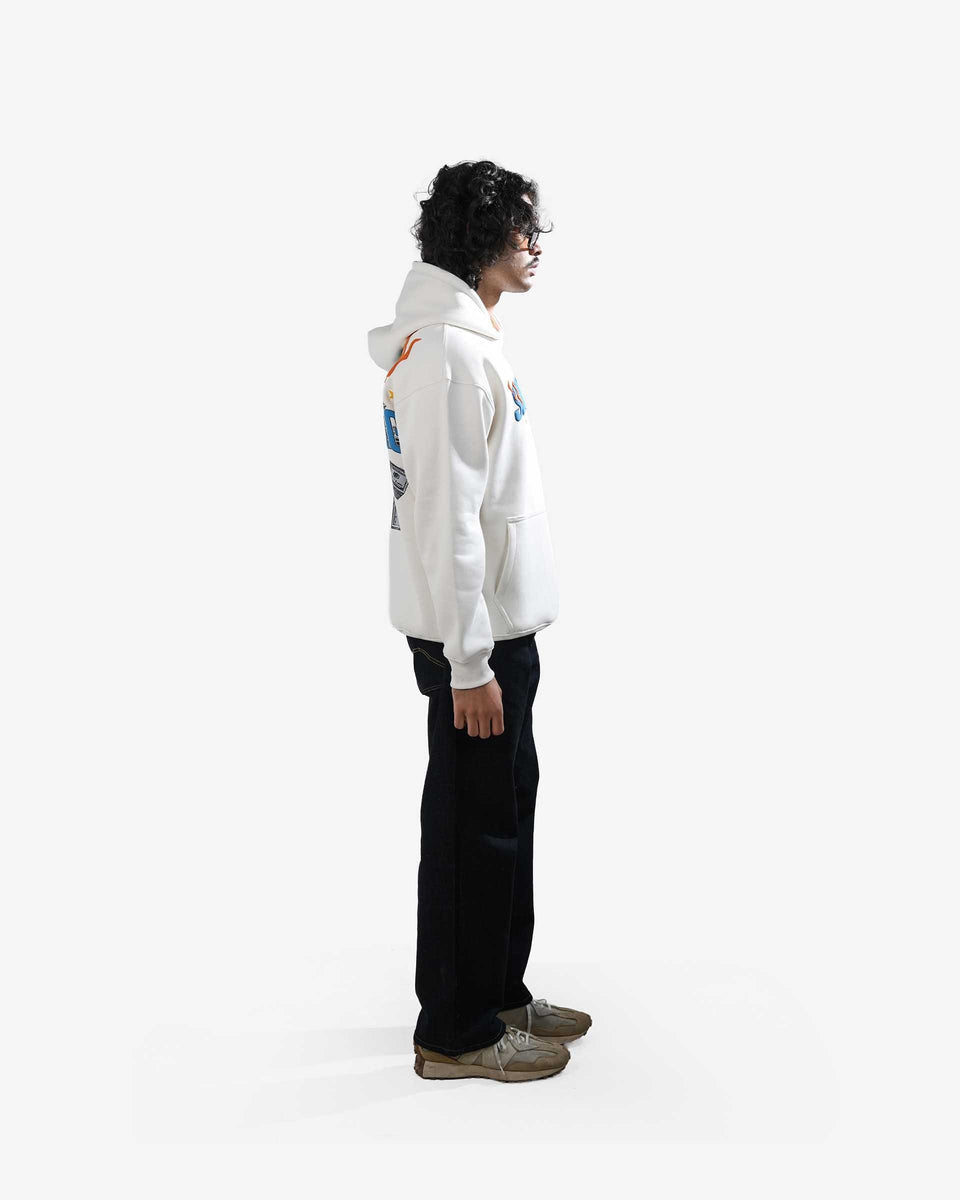 Selfmade - Off White Oversized Printed Hoodie