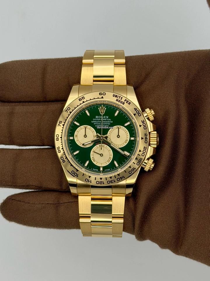 Rolex | Daytona | 126508-0008 | Yellow gold | 40 mm | Green