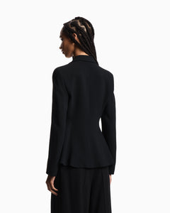 Emporio Armani Single-breasted cady crêpe blazer